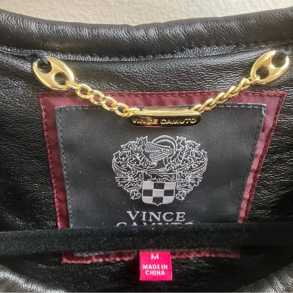 Vince Camuto Shearling Faux Leather Jacket in Cream and Black Medium - Picture 12 of 12